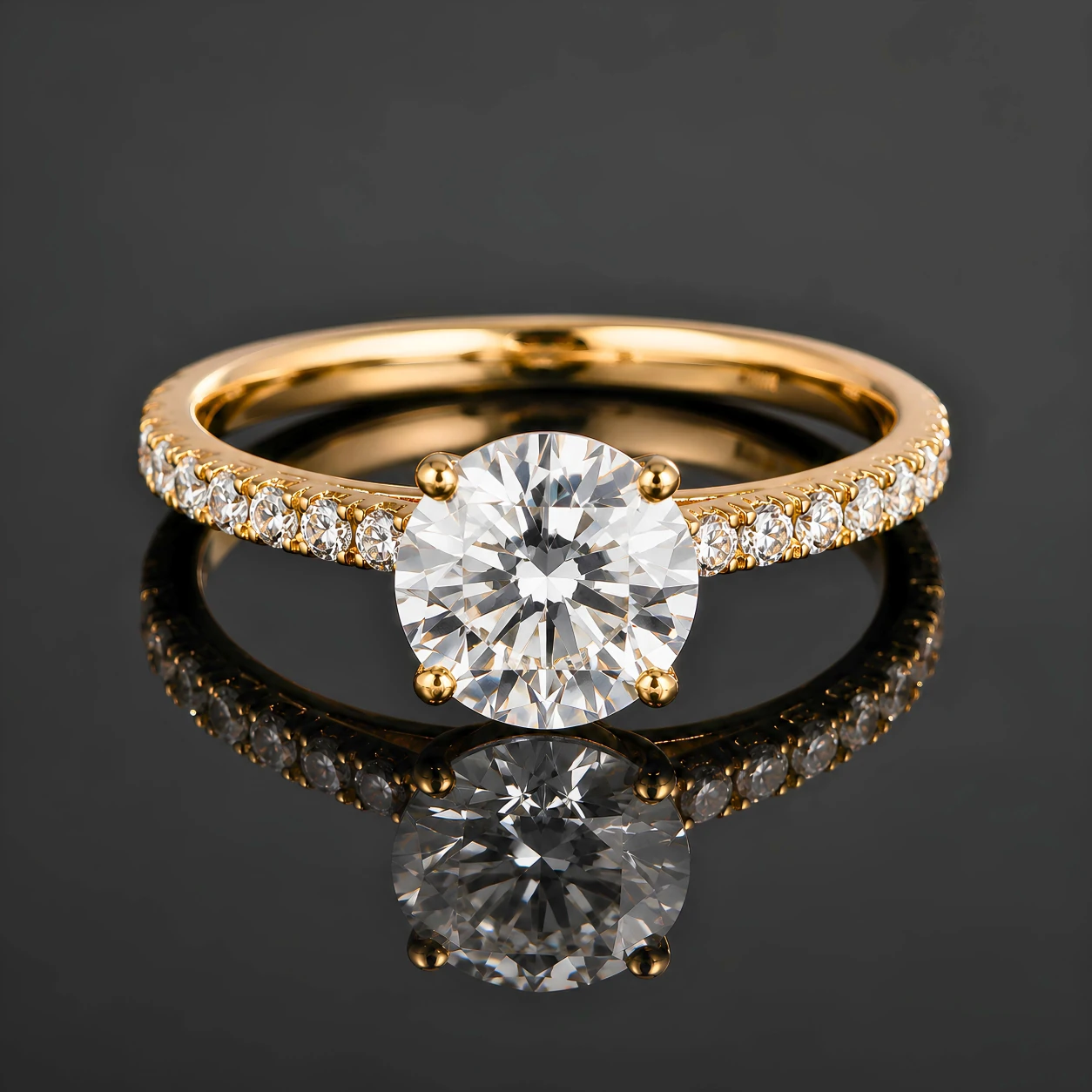 A loose certified solitaire on cream cloth, ready for inspection